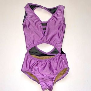 Purple and Black Opra Leotard